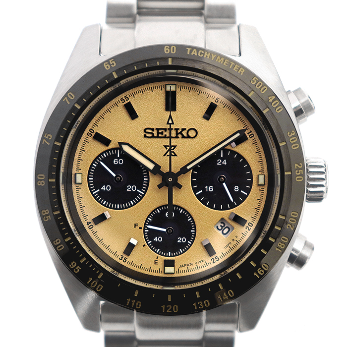 セイコー(SEIKO) プロスペックス スピードタイマー V192-0AF0 SBDL089 メンズ腕時計 ソーラー クロノグラフ ゴールド文字盤