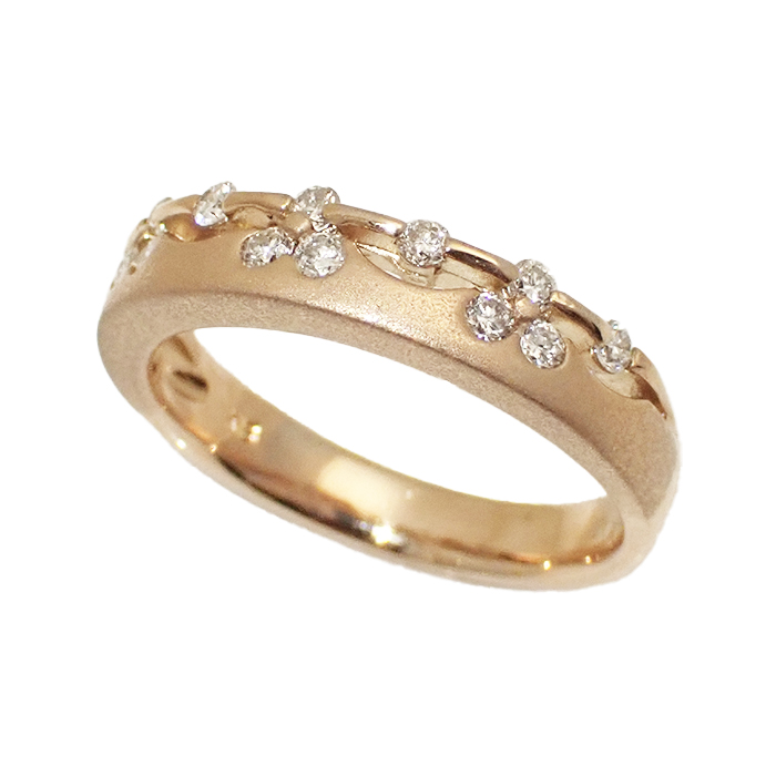 K18PG ダイヤモンド 指輪 12号 新品仕上げ済 ピンクゴールド