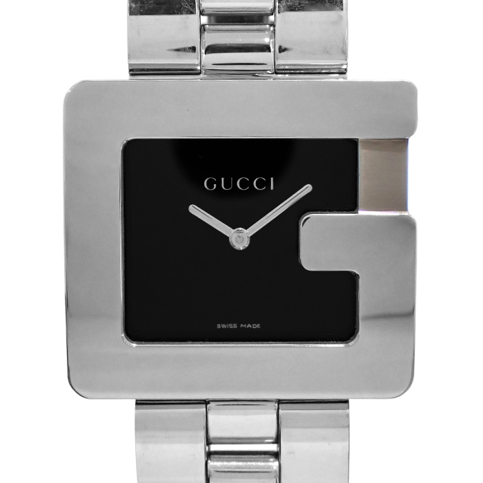グッチ(GUCCI) 3600M メンズ腕時計 アナログ Gロゴ スクエアフェイス ブラック文字盤