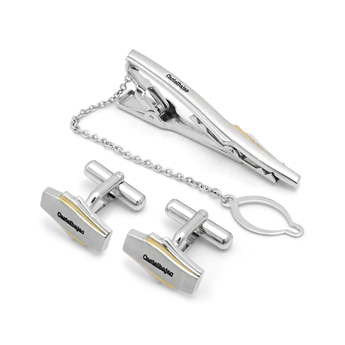 カステルバジャック(CASTELBAJAC) SILVER925 カフスボタン ネクタイピン セット シルバー