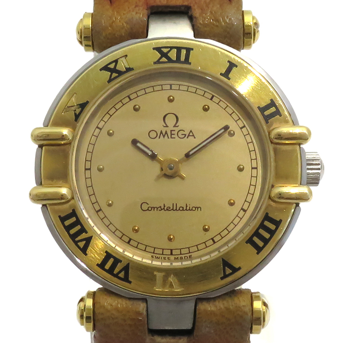 オメガ(OMEGA) コンステレーション レディース腕時計 595.1080 ゴールド文字盤
