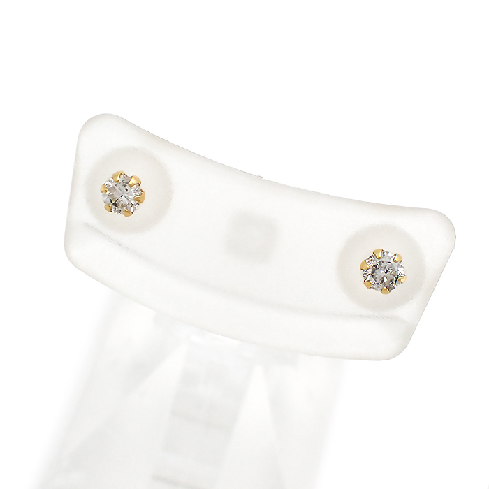 K18 ダイヤモンド ピアス 一粒 ゴールドカラー