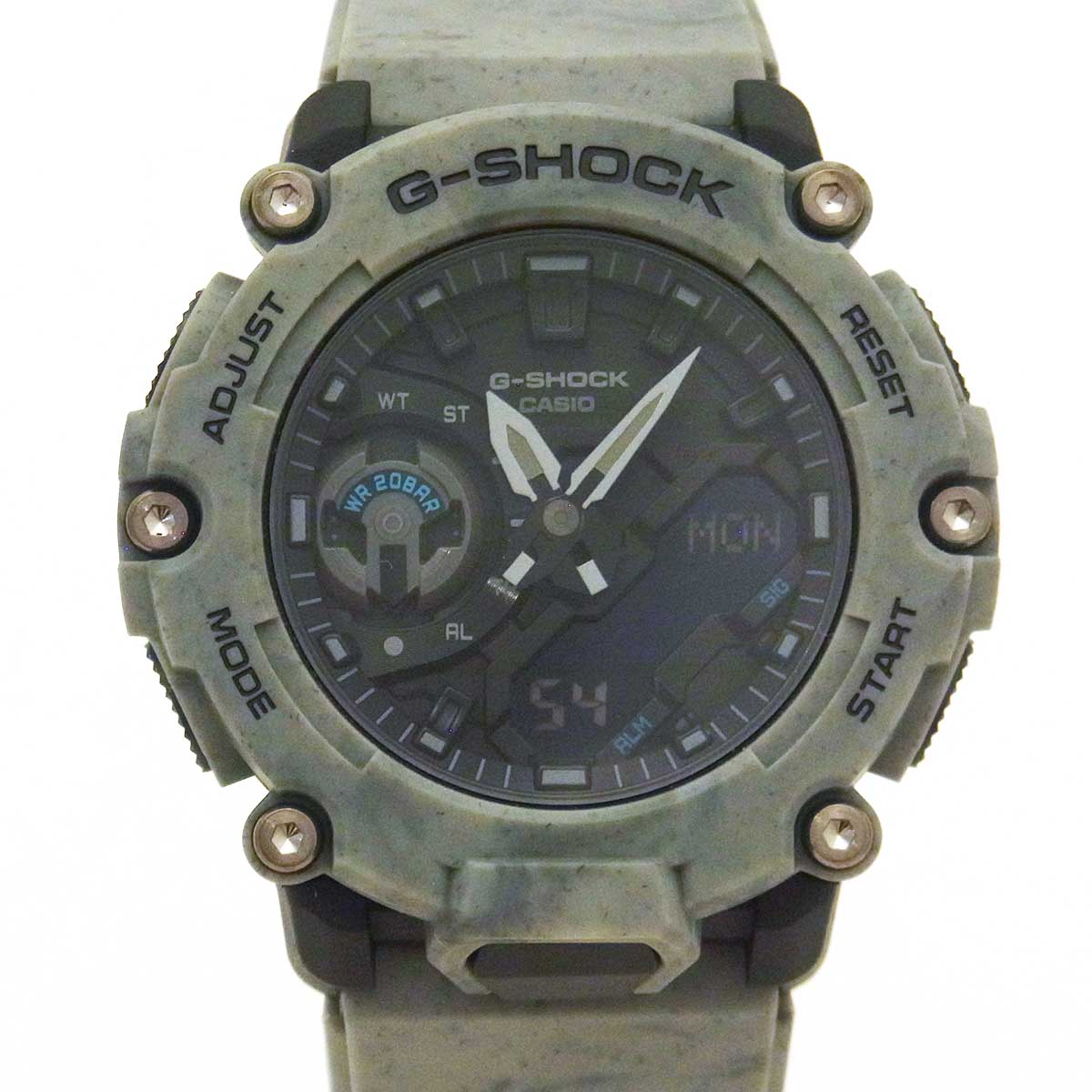カシオ(CASIO) G-SHOCK GA-2200SL QZ SS ラバー メンズ腕時計 グレー 黒文字盤