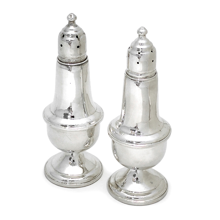 リード&バートン(Reed & Barton) スターリング ソルト&ペッパーシェーカー 塩コショウ入れ 調味料入れ シルバー