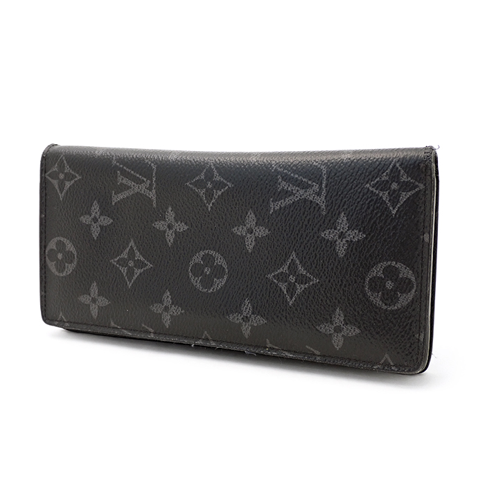 ルイヴィトン(Louis Vuitton) ポルトフォイユ・ブラザ M61697 二つ折り長財布 保存袋付き モノグラムエクリプス ブラック