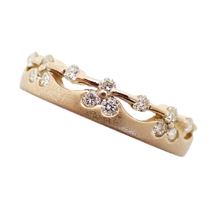 K18PG ダイヤモンド 指輪 12号 新品仕上げ済 ピンクゴールド